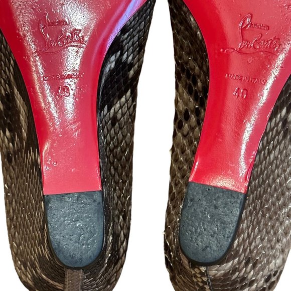 Christian Louboutin Authentic Python Wedge Heel, Size 40 EU - Picture 7 of 11